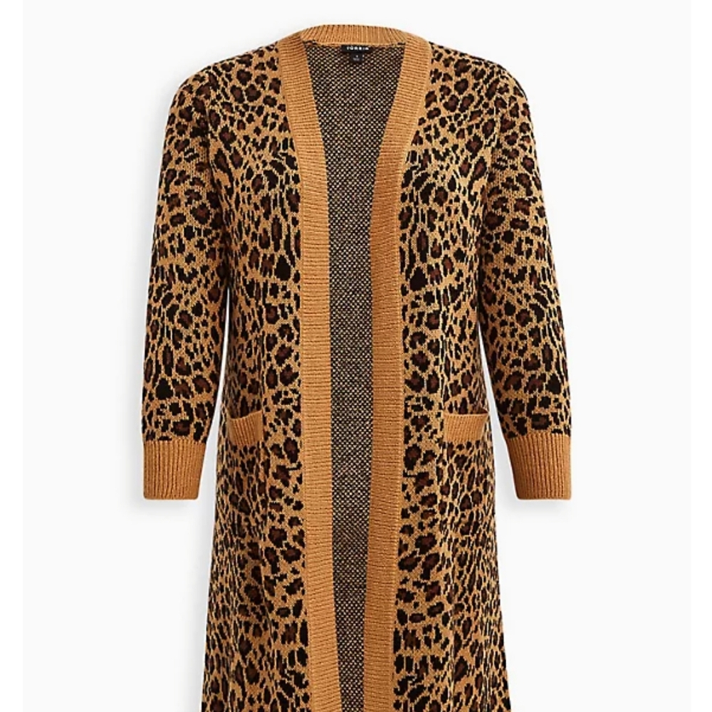 ❤️TORRID DUSTER OPEN FRONT LEOPARD SWEATER